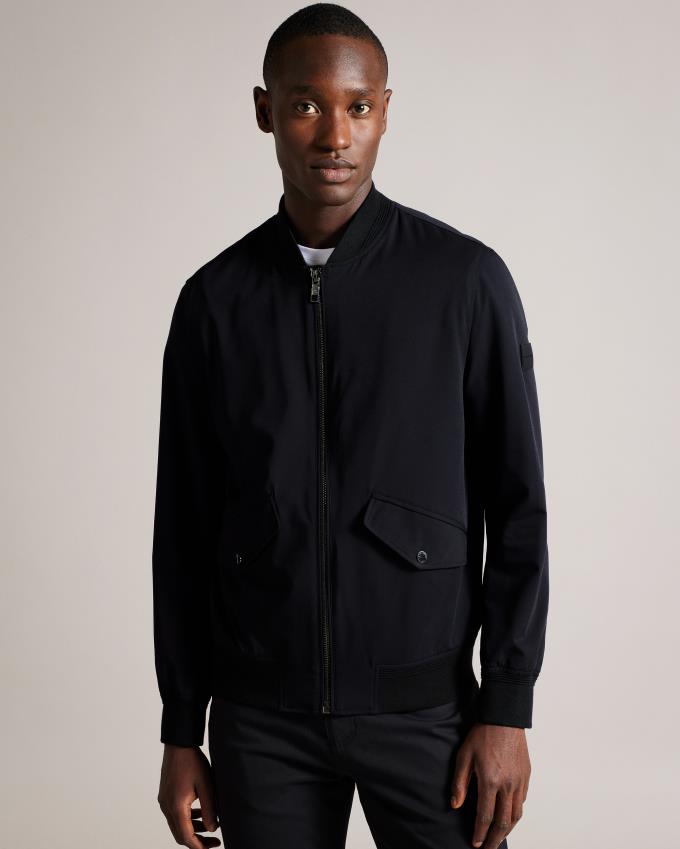 Veste Ted Baker Twill Bomber Noir Homme | ULK-16643786